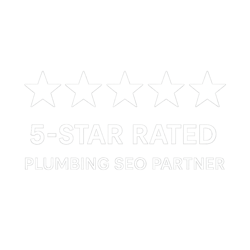 5-star rated plumbing SEO partner badge – trusted plumbing SEO agency PlumbRocket